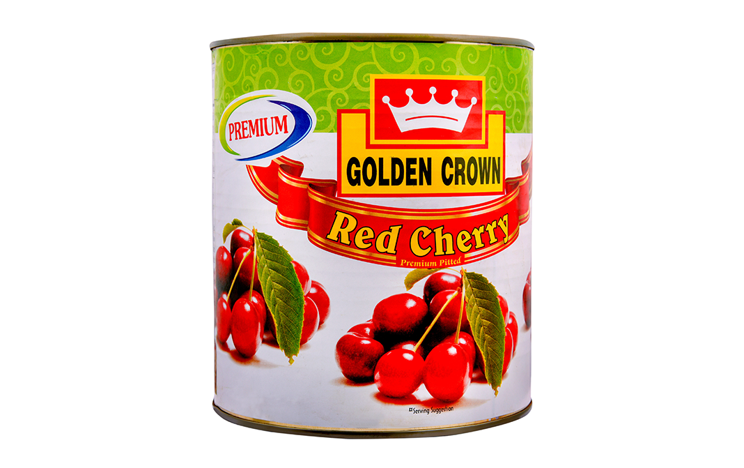 Golden Crown Red Cherry Premium Pitted   Tin  3100 grams